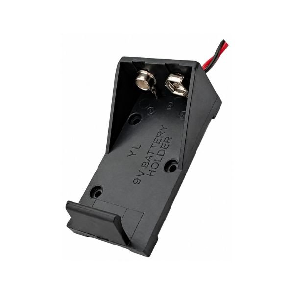 9v battery holder front view
