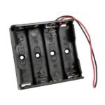 4-slot AA battery holder case for DIY electronics and projects