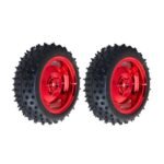 85mm Large Robot Car Wheel attached to BO motor