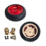 85mm Large Robot Car Wheel attached to BO motor
