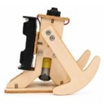 DIY walking robot dual shaft BO motor crank linkage close up