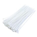 3.6 x 300mm White Nylon Cable Ties for wire bundling