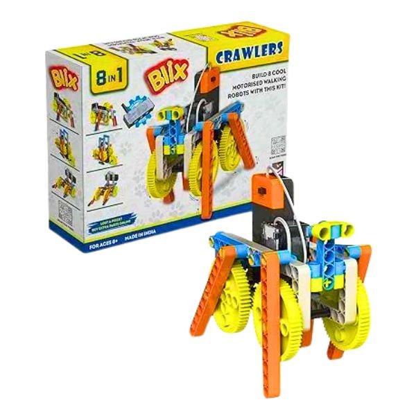 Blix 8-in-1 Crawlers DIY Model Kit for Creative STEM Learning