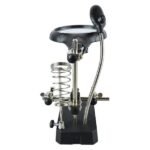Multifunction helping hand tool with auxiliary clips for soldering and electronics work.