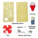 DIY wooden windmill power generator kit for STEM learning