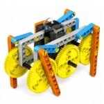 completed crawler model from Blix 8-in-1 Crawlers DIY Model Kit showing wheels, tracks, and gears