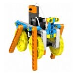 multiple construction components from Blix 8-in-1 Crawlers DIY Model Kit laid out for assembly