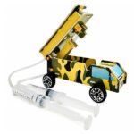 DIY Hydraulic Air Rocket Launcher Kit assembled with base stand bottle launcher and tube system