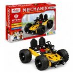 MECHANIX Basic Building and Construction Kit with colorful interlocking parts and wheels arranged neatly