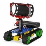 multiple build models created using Educational Kit including crane and car designs displayed together