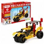 MECHANIX Senior Building and Construction Kit box showing parts, tools, and model examples