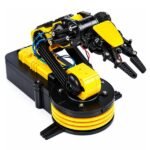 DIY Robotic Arm Kit with Wired Control featuring multi-joint arm, gripper, and control panel