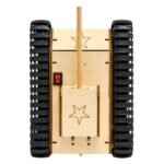 side view of tank model showing track wheel mechanism and moving base in stem kit for kids