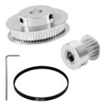 GT2 Timing Pulley Set 60Teeth and 20Teeth Aluminum Wheel with Belt for 3D Printer