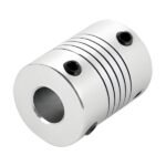 Flexible Aluminum Coupler 5mm to 8mm Helical Shaft for Motion Systems.
