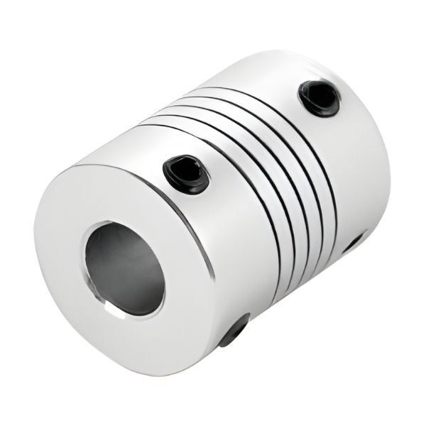 Flexible Aluminum Coupler 5mm to 8mm Helical Shaft for Motion Systems.