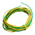 26AWG single core wire yellow and green for clean, reliable electronics wiring.