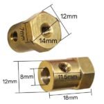 flexible 8mm hex coupler pair for smooth shaft connection and vibration reducti.on