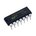 The SN74HC04N Hex Inverter NOT Gate IC in a DIP-14 package