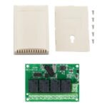 433MHz 4 channel wireless relay receiver with handheld remote for device control applications