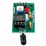 Flame heat sensor made in india close up showing infrared photodiode sensing element and comparator IC