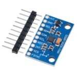MPU9250 IMU motion sensor close-up showing chip marking SDA SCL SPI pin labels