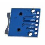 Mini sd card reader pinout showing GND VCC MISO MOSI SCK CS