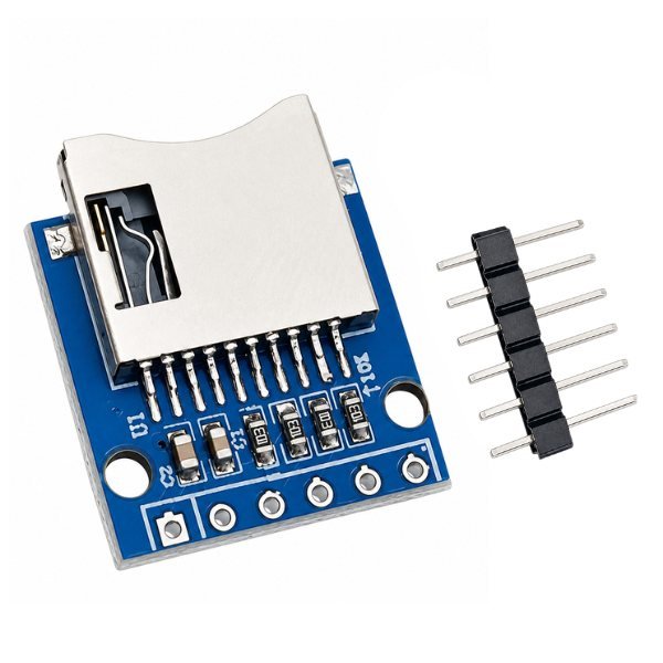 Mini Micro SD Card Reader Module SPI six pin front view