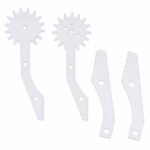 acrylic robotic clamp parts showing laser-cut plates, bolts, and linkage arms