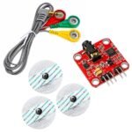 EMG Muscle Sensor V3.0 with electrodes and cable front view