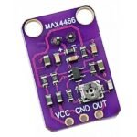 MAX4466 electret microphone amplifier close-up showing op-amp chip