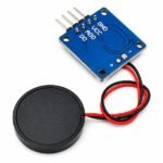 Vibration sensor piezoelectric module back view showing PCB traces TTL analog output