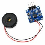 Piezoelectric Tap Shock and Vibration Sensor Module front view showing piezo disc
