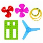 55 Pieces Colorful Plastic Motor Gear, Pulley And Fan Kit for DIY Projects - Image 3