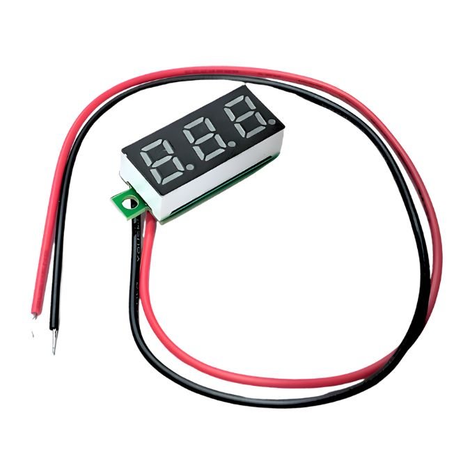 Mini Digital LED DC Voltmeter 4.5-30V 3-Digit Panel Mount Module Mini Digital LED DC Voltmeter 4.5-30V 3-Digit Panel Mount Module - Image 1