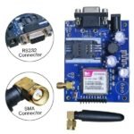 SIM900A AE GSM module with SMA antenna for stable GSM communication.