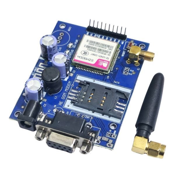 SIM900A AE GSM Module With SMA Antenna for stable GSM communication.