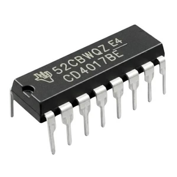 A CD4017BE Decade Counter IC DIP-16 Logic IC for low power operation