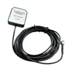 GPS External Active Antenna with SMA Connector front view showing antenna element coaxial cable and SMA plug