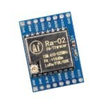 LoRa module RA-02 433MHz back view showing module underside and SMD component placement