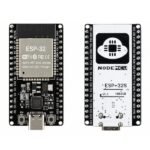 microcontroller board showing GPIO pin layout and side profile of esp32 38pin board