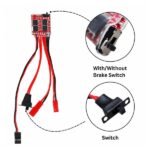 20A brushed ESC LiPo 2S pre-soldered connectors top view