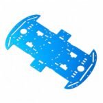 4WD Aluminum Robot Car Chassis Frame 250x150mm front view