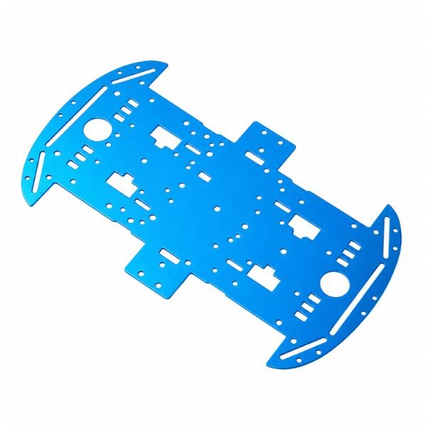 4WD Aluminum Robot Car Chassis Frame 250x150mm front view