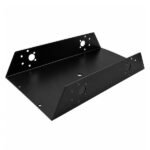 4wd robot car chassis black 19x11cm metal top view