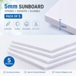 Sun Board Foam Sheets A2 Size (18x24 Inch) – 5mm Thick for DIY Projects – Pack of 5 - Image 2