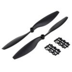 1245 Drone Aircraft Propeller Blade CW CCW Black front view