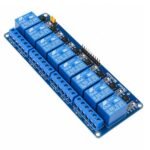 12V 8 Channel Relay Module Optocoupler Isolated front view