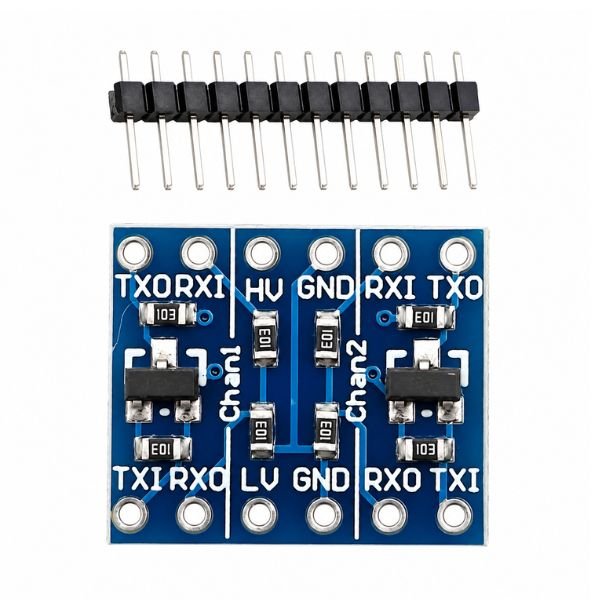 2 Channel Logic Level Converter I2C UART 3.3V 5V front view