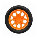 30mm x 11mm Rubber RC Toy Car Wheel 2mm Bore front view
